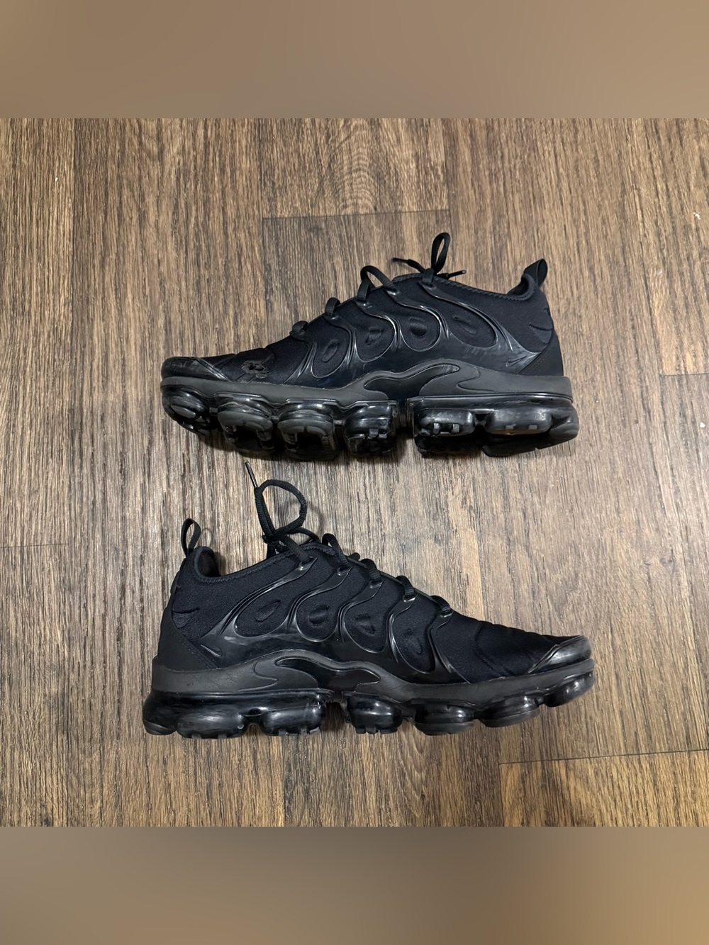 Nike Men's All-Black VaporMax Plus Triple Black Sneakers Size 12 Men - Picture 7 of 10
